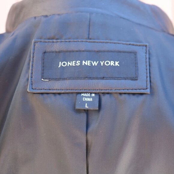 Womens 100% Leather Black Jacket Jones New York Size Large, Soft Butter Leather - Picture 11 of 13